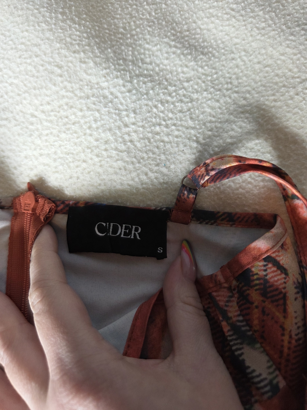 Cider Orange Plaid Midi-Dress - Picture 9 of 15